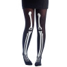 Collants squelette pour déguisement Halloween femme