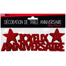 Décoration table anniversaire rouge