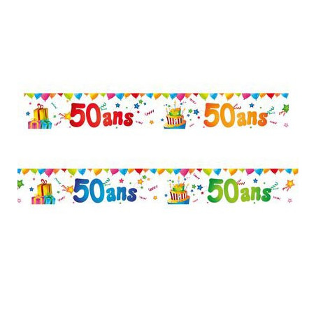 Banderole Anniversaire 50 Ans - Bannière Toile De Fond Joyeux Anniversaire Or Vert, Décoration Fête 50 Birthday Backdrop Tissu Réutilisable Photo