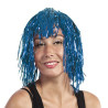 Perruque adulte bleue pour soirée disco