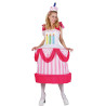 Costume femme en forme de gâteau d'anniversaire
