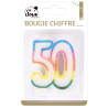 Bougie âge pour anniversaire 50 ans