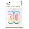 Bougie d'anniversaire spéciale 30 ans Bougie d'anniversaire spéciale 30 ans