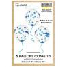 Lors de ballons confettis bleus en latex