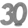 Décoration argentée 30 ans à poser sur une table d'anniversaire Décoration argentée 30 ans à poser sur une table d'anniversaire