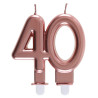 Bougie rose gold pour anniversaire 40 ans Bougie rose gold pour anniversaire 40 ans
