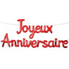 Guirlande joyeux anniversaire rouge en ballons originale Guirlande joyeux anniversaire rouge en ballons originale