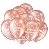 Ballon à gonfler rose gold pour anniversaire