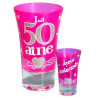 Shooter rose pour anniversaire 50 ans