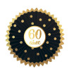 Décoration en forme d'éventail pour anniversaire 60 ans noir et or Décoration en forme d'éventail pour anniversaire 60 ans noir et or