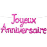 Guirlande rose joyeux anniversaire ballons Guirlande rose joyeux anniversaire ballons