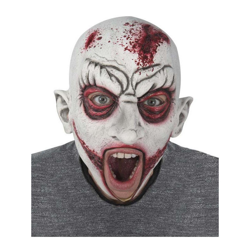 Masque de zombie d'Halloween avec la bouche ouverte