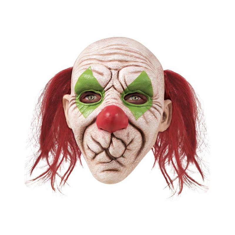 Masque de clown effrayant d'Halloween avec la bouche cousue