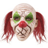 Masque de clown effrayant d'Halloween avec la bouche cousue
