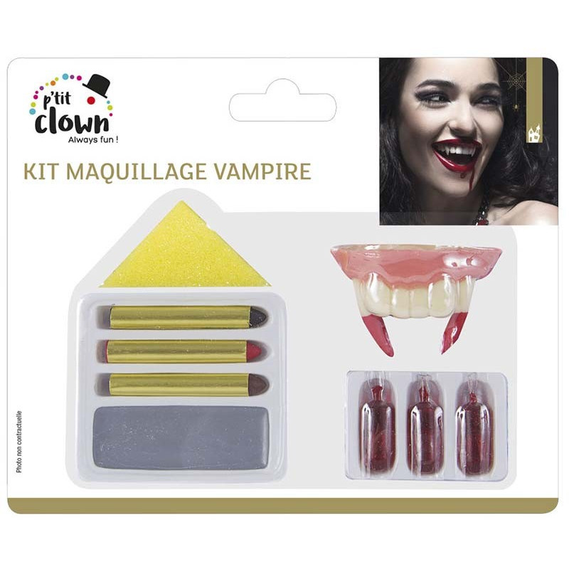 Kit complet de maquillage vampire pour Halloween