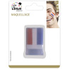 Maquillage tricolore bleu blanc rouge pour supporter la France