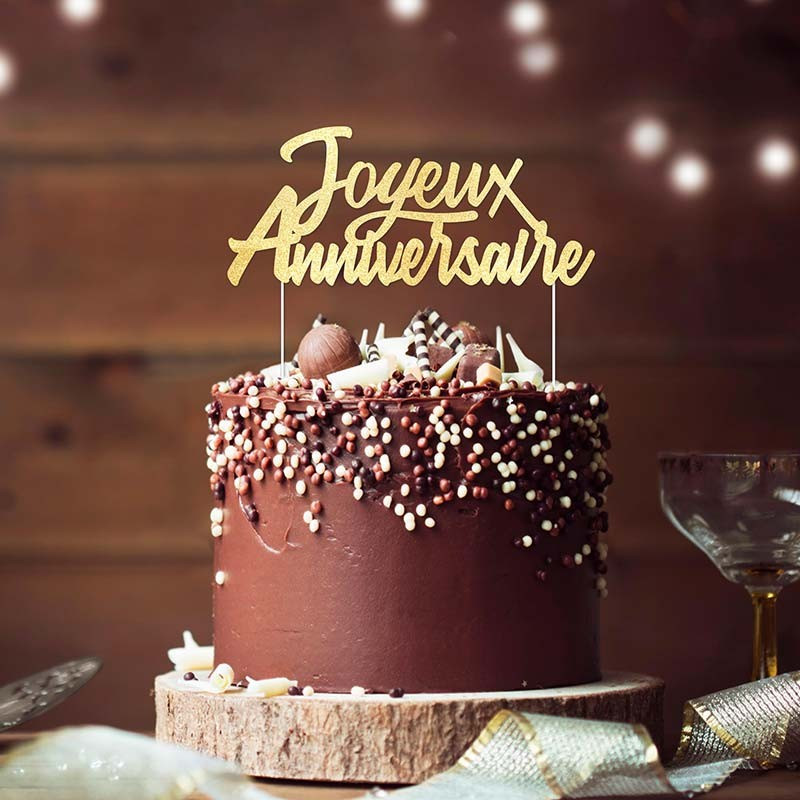 Top Dore Pour Gateau D Anniversaire Decorations Tralala Fetes Fr