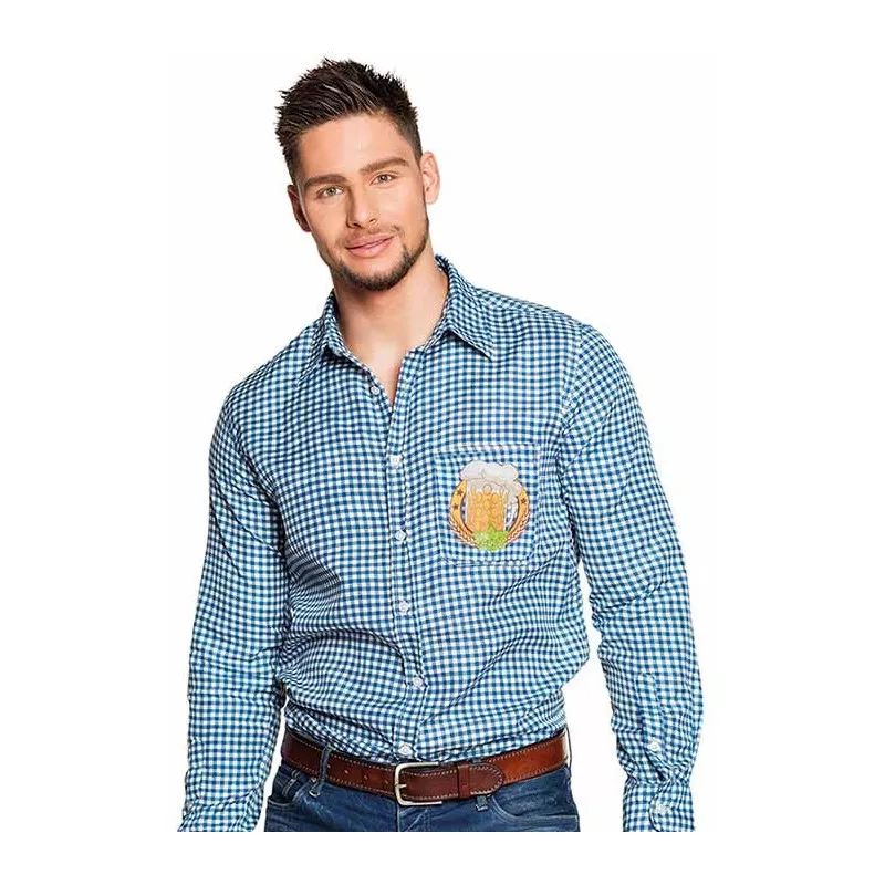 Chemise Bavaroise à Carreaux Rouges Et Blancs - Tenue Traditionnelle Pour Fête De La Bière, Carnaval | Marque Widmann - 8
