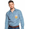 Chemise bleue et blanche de l'Oktoberfest, la fête de la bière en Allemagne Chemise bleue et blanche de l'Oktoberfest, la fête de la bière en Allemagne