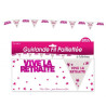 Guirlande pour départ en retraite rose