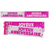 Bannières anniversaire rose argent pour décoration