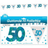 Décoration guirlande 50 ans anniversaire bleue