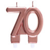 Bougie pour anniversaire 70 ans rose gold Bougie pour anniversaire 70 ans rose gold