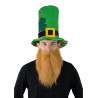 Chapeau Saint-Patrick trèfle avec barbe rousse Chapeau Saint-Patrick trèfle avec barbe rousse
