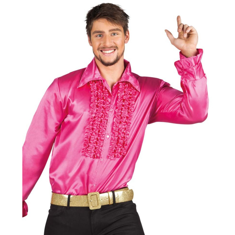 Chemise Disco Rose Homme - Déguisement soirée disco