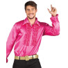 Chemise disco rose pour homme