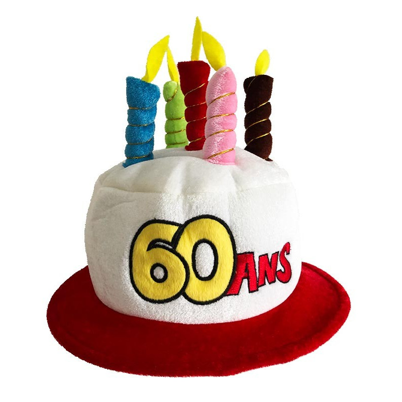 Chapeau gâteau anniversaire 60 ans
