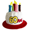 Chapeau gâteau anniversaire 60 ans Chapeau gâteau anniversaire 60 ans