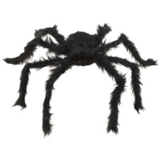 Araignée velue noire géante pour décoration d'Halloween