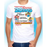 Tee-shirt anniversaire 20 ans pour homme à personnaliser
