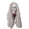 Tête de zombie femme arrachée pour décoration d'Halloween Tête de zombie femme arrachée pour décoration d'Halloween