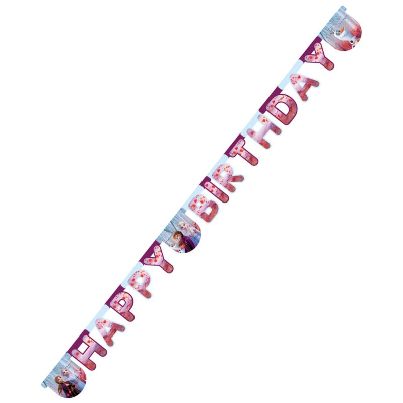 Guirlande en carton pour anniversaire Reine des Neiges Guirlande en carton pour anniversaire Reine des Neiges