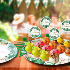 Pics thème tropical pour décoration de table