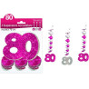 Suspensions accordéons roses 80 ans