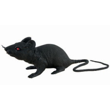 Rat Noir 15 cm Déco Halloween
