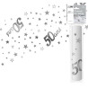 Chemin de table 50 ans argent pour table d'anniversaire Chemin de table 50 ans argent pour table d'anniversaire