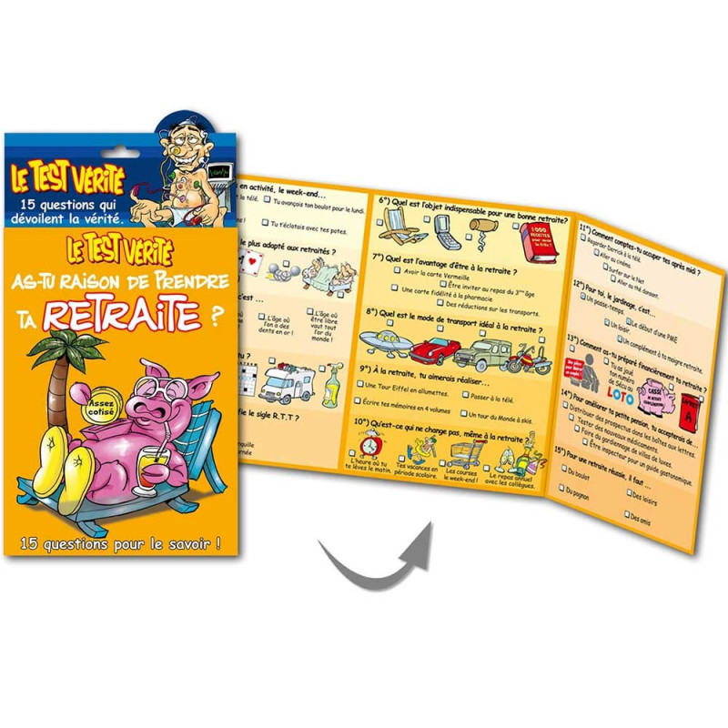 Test de vérité humoristique spécial départ à la retraite
