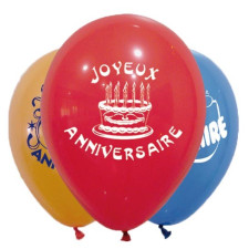 Ballons joyeux anniversaire en latex