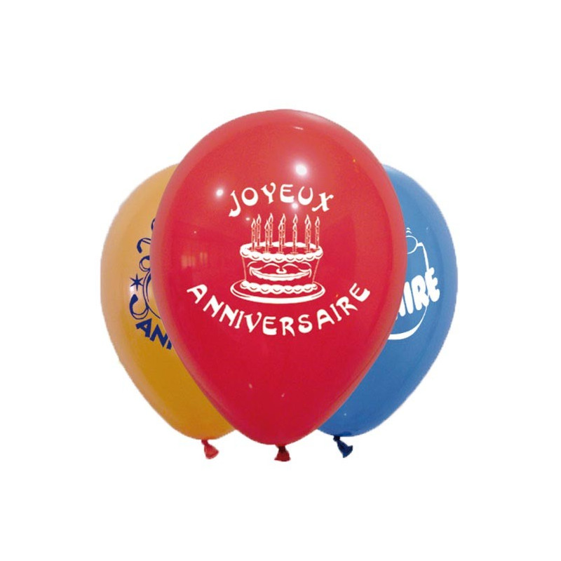 Ballons joyeux anniversaire en latex