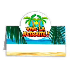 Marque-place en carton pour départ à la retraite Marque-place en carton pour départ à la retraite