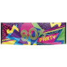 Bannière année 80 décoration pour soirée à thème