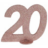 Centre de table 20 ans rose gold pour décoration de table d'anniversaire Centre de table 20 ans rose gold pour décoration de table d'anniversaire