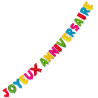Guirlande joyeux anniversaire multicolore en ballons
