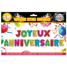 Guirlande ballon anniversaire multicolore