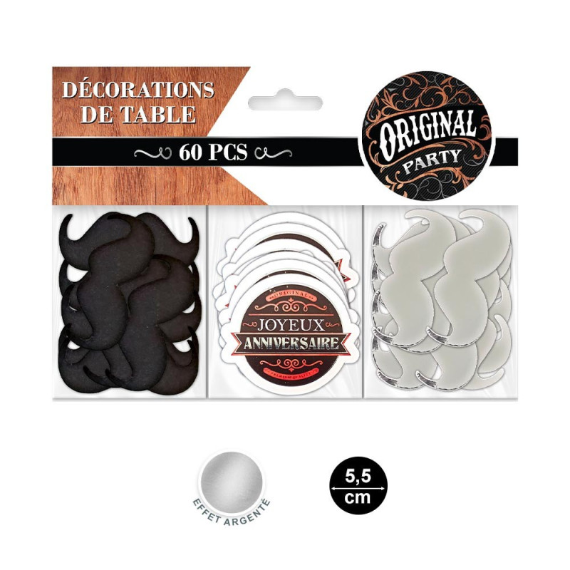 Confettis pour décoration de table d'anniversaire homme Confettis pour décoration de table d'anniversaire homme