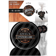 Centre de table anniversaire pour déco de table d'anniversaire adulte homme